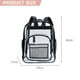 thumbnail image 2 of Mochila transparente para mujeres y hombres, mochilas de PVC, mochila transparente, mochila para niños y niñas, 42 x 33 x 17 cm, color negro, 2 of 7