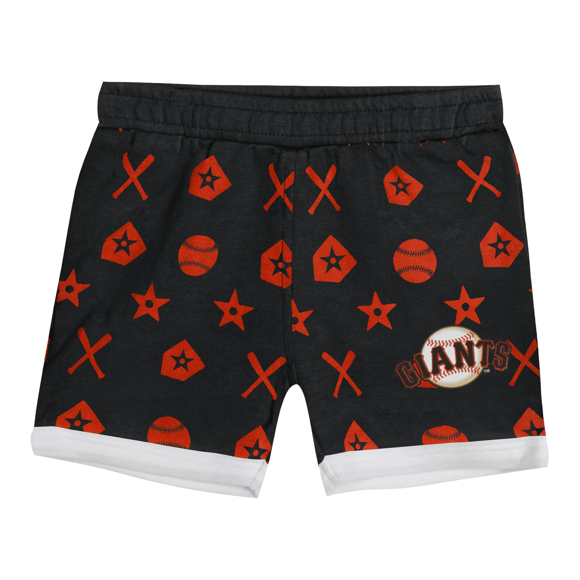 Infant  Black San Francisco Giants On Deck 2-Piece Diaper Cover Set
