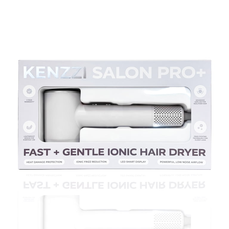 SALON PROGRAM HAIR DRYER ホワイト KENZZI Salon Pro+ Ionic Hair Dryer, 1300W High-Speed 110,000 RPM