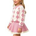 thumbnail image 2 of LvhaoGJOB Little Kids Girls Sweater and Pants Outfit Set, Pink - matching knit set, 2 of 5