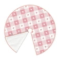 thumbnail image 3 of Balery Plaid Heart Printed Christmas Tree Skirt , Merry Christmas Party Christmas Tree Decoration,Adjustable Tree Skirt-36", 3 of 8