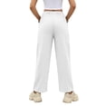 thumbnail image 4 of Linen Barrel Pants Women Drawstring High Waisted Wide Leg Trousers Summer Lounge Pants with Pockets Boho Beach Pant, XL, 4 of 7