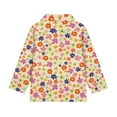 thumbnail image 4 of Psesaysky Girls Cute Hippie Floral Print Sweatshirt Long Sleeve for Teen Girls Stand-up Collar Sweatshirt Quarter Zip Pullover Hoodies Fleece Jacket 12-13 Years, 4 of 6