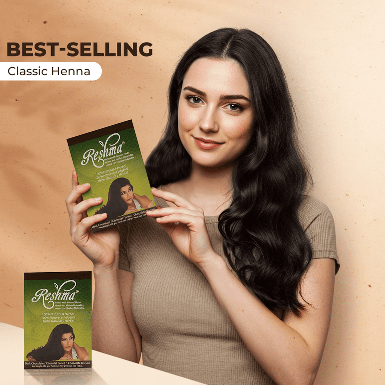 100% Natural Organic Henna Powder for Hair with 6 Ayurvedic Herbs
