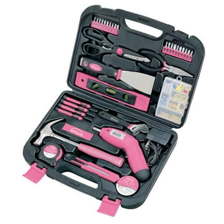 Apollo DT-0773N1 4.8 volts 135-Piece Household Pink Tool Kit