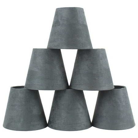 - Urbanest Gray Suede Chandelier Lamp Shade, 3x5x4.5
