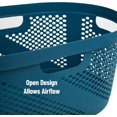 thumbnail image 4 of L Laundry Basket Clothes Hamper Wicker Design Plastic L x .W x .H Ivory, 4 of 8