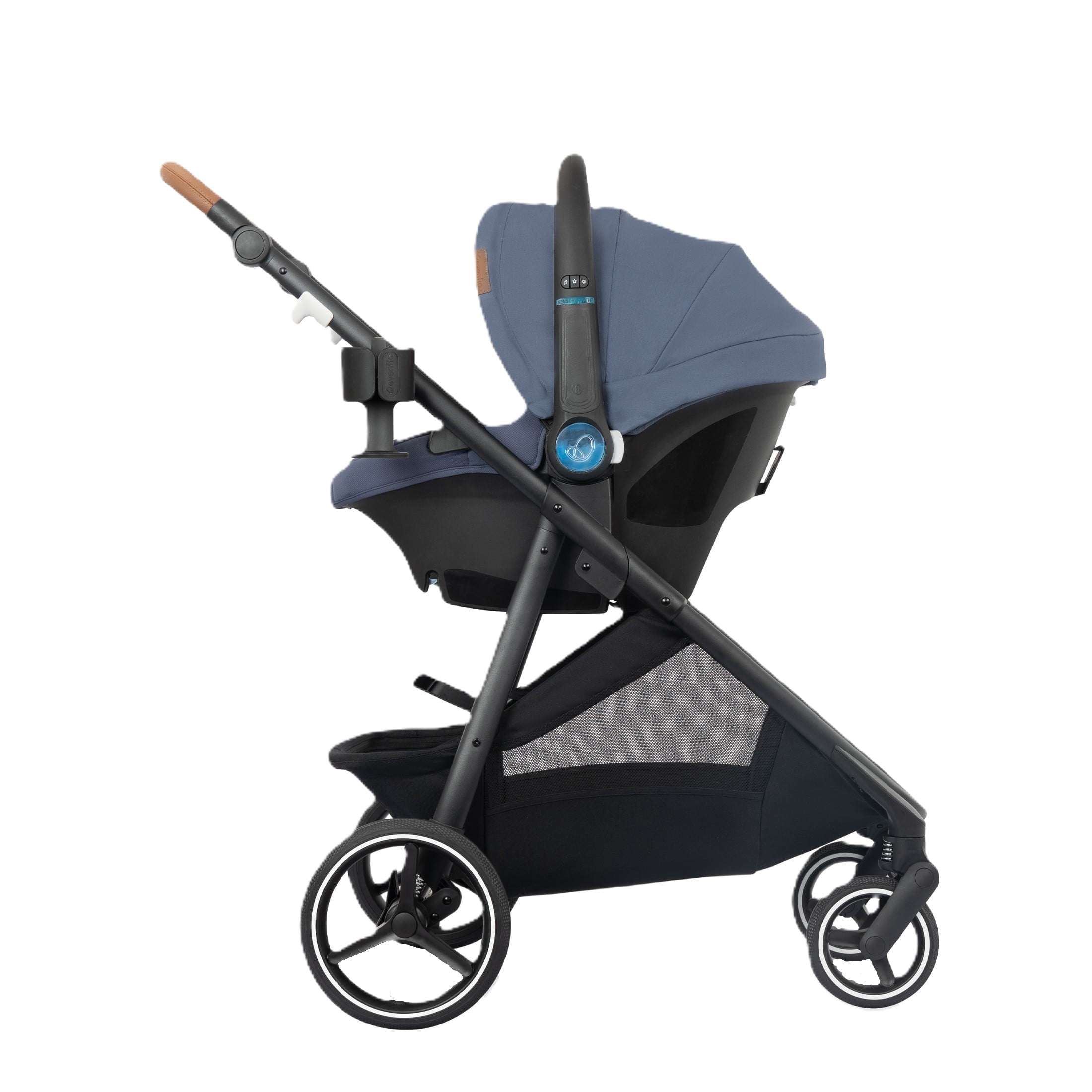 Shyft Intuiti+ Travel System featuring Revolve180 LiteMax NXT Rotational Infant Car Seat with SensorySoothe (Flint)