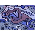 thumbnail image 1 of Ahgly Company Indoor Rectangle Patterned Blue Whale Blue Area Rugs, 5' x 7', 1 of 6