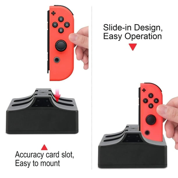 Station de charge 4 en 1 avec câble de type C pour manette Nintendo Switch  Joy-Cons 