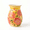 Pink Dahlia​, variant on EFISPSS 8 inch Glossy Ceramic Vase, Hand-painted Blue and White Plumeria, Coastal Beach Theme Decor for Tabletop