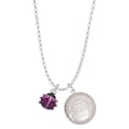thumbnail image 1 of Delight Jewelry Silvertone Mini Hot Purple Ladybug To the World You are a Mother Locket Necklace, 1 of 4
