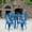 Blue, variant on Emma + Oliver Commercial 30" Round Silver Metal Indoor-Outdoor Table Set with 4 Cafe Chairs