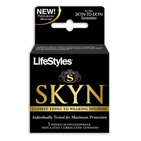 LifeStyles SKYN Lubricated Non-Latex Condoms, Premium Ultra Thin Natural Feel, Lubricated Condom