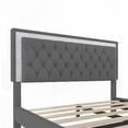 thumbnail image 6 of Queen Size Metal Platform Bed Frame with No Box Spring, Gray for Bedroom, 6 of 12