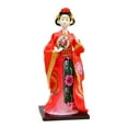 thumbnail image 2 of Chinese Figurine Collectible Doll Traditional Statue Handcrafted with Silk Fabric for Office Desktop and Cabinet Decor, 2 of 9