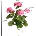 thumbnail image 2 of Artificial Flowers Geranium Bush Begonia Silk Flowers for Outdoor Indoor Artificial Plant Flowers for Patio Lawn Garden Decor (4PCS Red), 2 of 4