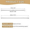 thumbnail image 2 of Unique Bargains Tringle à Rideau de Fenêtre, Tringle de Douche à Ressort Sans Perçage Réglable 50 à 87,4 Pouces 55 lb Argent pour Garde-Robe, 2 of 5