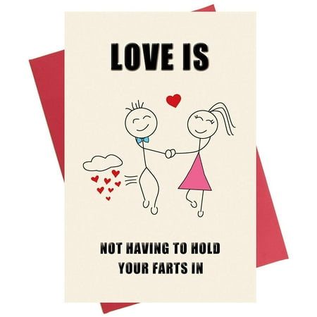 Funny Anniversary Card, Rude Birthday Card, Love Card for Girlfriend Boyfriend Him Her Wife