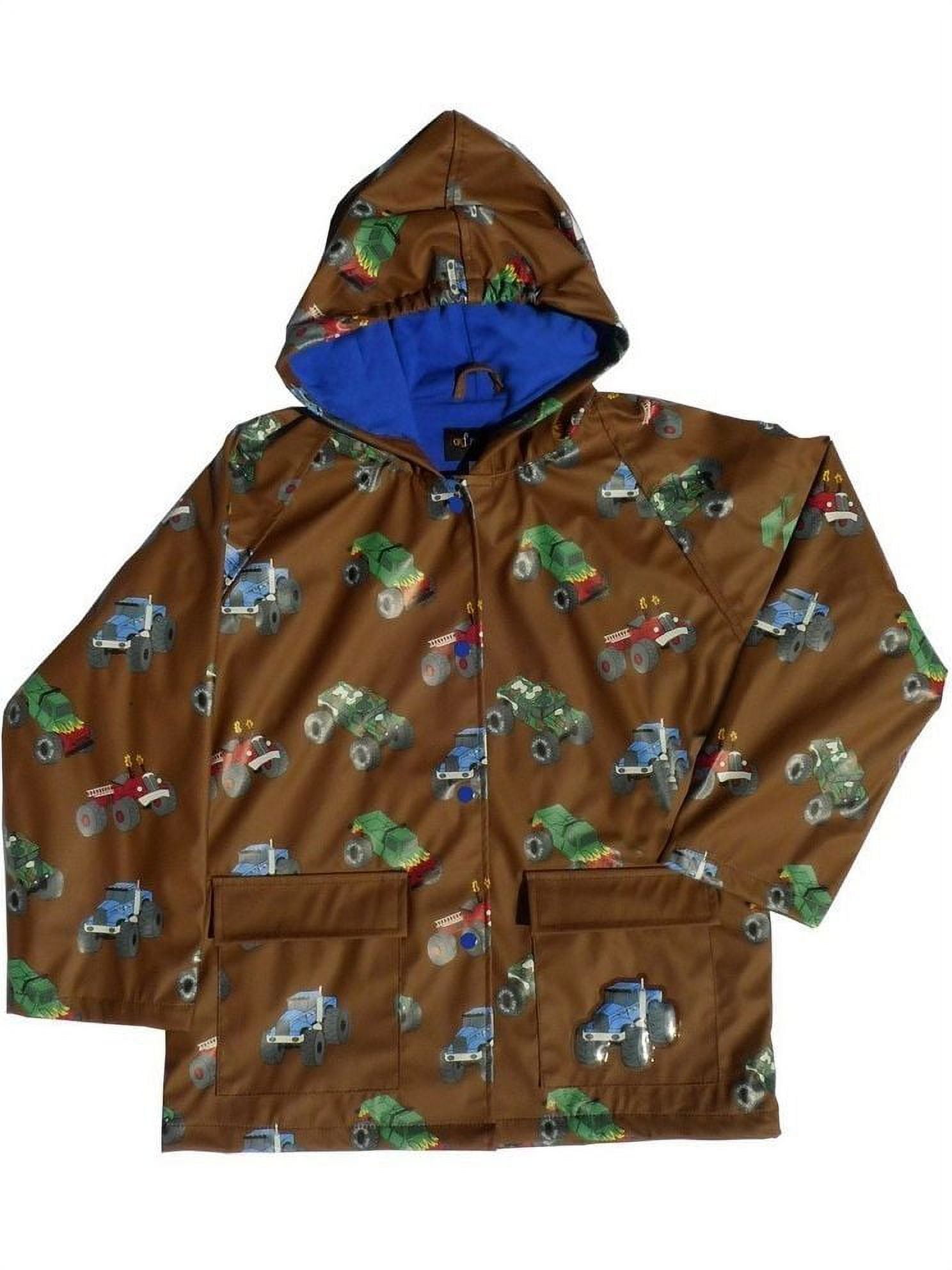 Little Boys Brown Monster Truck Rain Coat 3T Walmart