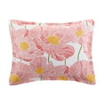 thumbnail image 5 of Martex Color Solutions Path of Poppies Floral Cotton Comforter Set, White/Pink, King, 5 of 6