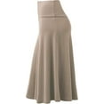 thumbnail image 4 of Cuteduck Womens High-Waist Elegant A-Line Flowy Midi Skirt S-XXL, 4 of 5