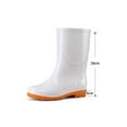 thumbnail image 3 of Gomelly Women Men Rubber Boot Slip Resistant Rain Boots Lightweight Garden Shoes Comfort Rainboot Work Waterproof White Middle Tube 8.5, 3 of 7