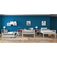 Campbell Wood Triple Twin Convertible Bunk Bed, White