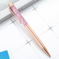 thumbnail image 2 of 10 Pcs Rose Gold Ballpoint Pens Metal Pen Bling Dynamic Liquid Sand Pen Pretty Pens With Refills Black Ink Office Supplies Gift Pens For Christmas Wedding Birthday, 2 of 3