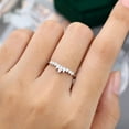 thumbnail image 6 of Cow Jewel 1.5 Ct Marquise Cut Lab Created Simulated Diamond Ring - 14K White Gold - Unique Pear and Marquise Combo Curved Ring for Women, 6 of 6