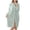 #184-Green, variant on Women Hooded Bathrobe Solid Snap Up Short Sleeve Quick Dry Water Absorbent Sleepwear Nightgown