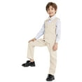 thumbnail image 3 of LOLANTA Boys Vest Suits 4PCs Wedding Ring Bearer Outfits Wasitcoat Shirt Pants Bow Tie, 3 of 6