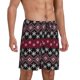 thumbnail image 2 of Balery red Minimalist Snowflake Pantalones cortos de pijama de punto de algodón para hombre con cinturilla y bolsillos-Small, 2 of 6