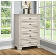 thumbnail image 4 of Roundhill Furniture Renova 5-Drawer Chest - Parchment White, 4 of 4
