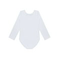 thumbnail image 4 of Kaerm Girls Fleece Ballet Dance Leotard Undergarment Gymnastics Dance Bodysuit Warm Up Dancewear White Round Neck 160, 4 of 8