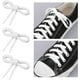 thumbnail image 5 of 10 pares de cordones blancos, cordones planos de 8 mm de ancho, resistentes a la rotura, de poliéster, longitud 120 cm, para zapatillas, calzado deportivo, senderismo, correr, blanco, 5 of 5