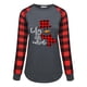 thumbnail image 4 of Pntutb Moda Mujer Casual tops Manga larga Impreso Plaid Camiseta de mujer Pntutb Pntutb-2049, 4 of 7