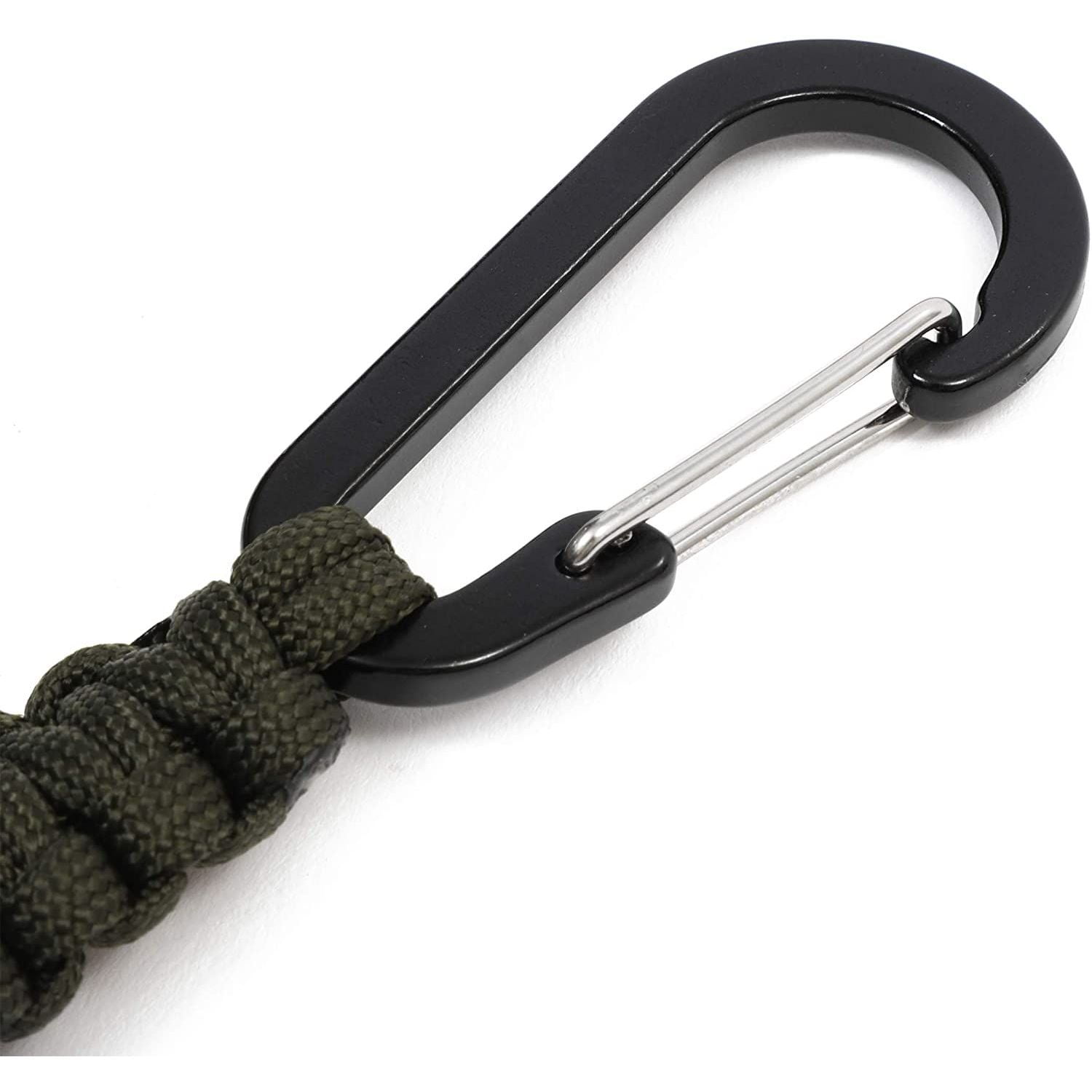 Set of 5 Braided Lanyard Utility Ring Hook TIMGOU Paracord Keychain with Carabiner