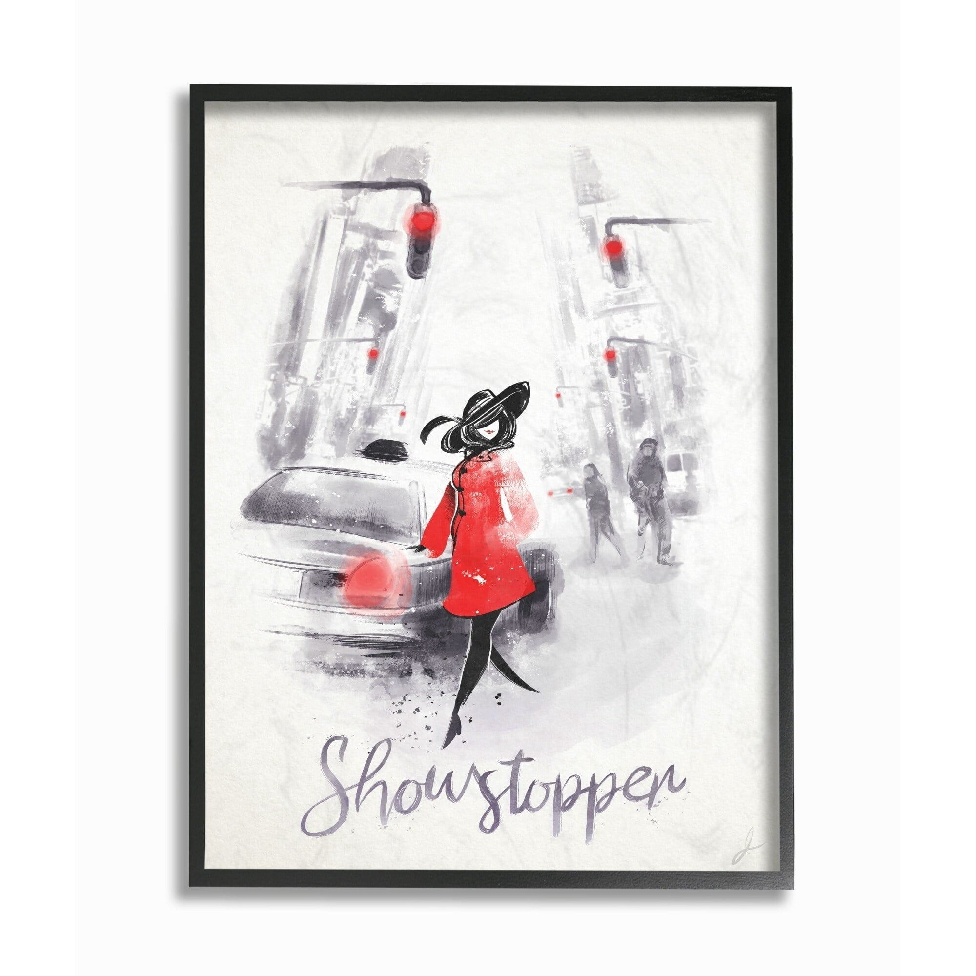 Stupell Showstopper Glam Fashion Framed Giclee Wall Art 11 x 14
