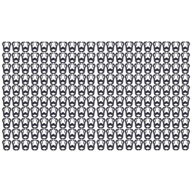 200 cierres de plástico PP para pico de pollo, reutilizables, tipo D, color negro.