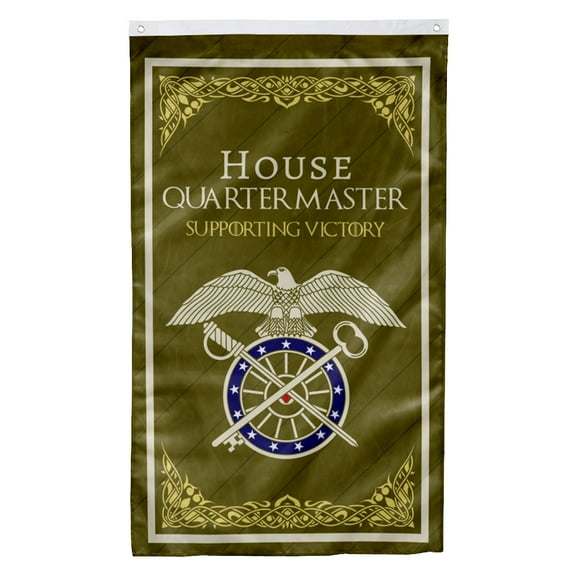 Cayyon House Quartermaster Flag 3x5Feet Military Banner with 2 Brass Grommets