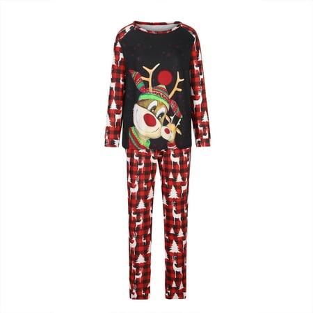 

Family Christmas Pjs Matching Sets Christmas Pajamas for Family Christma Pajama Family Cute Elk Plaid Xmas Holiday Sleepwear Set