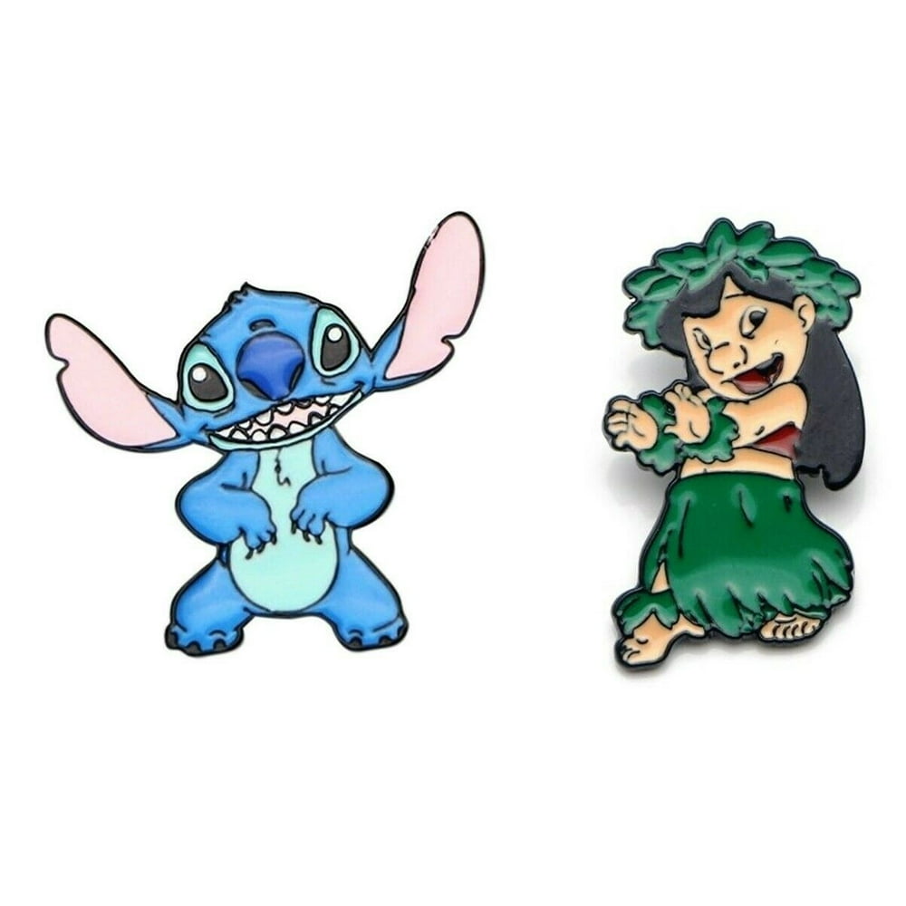 Mainstreet Classics Lilo and Stitch Character Enamel Metal Pin Set of