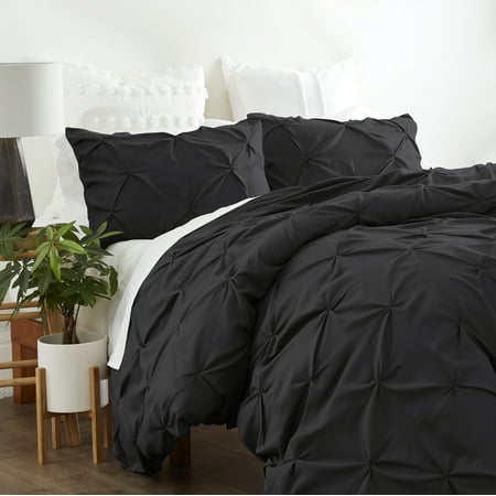Noble Linen S 3 Piece Pinch Pleat Duvet Cover Set Walmart Com