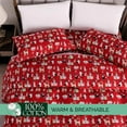 thumbnail image 3 of Elegant Comfort - 4 PIECE Holiday Christmas Flannel Cotton Sheet Set, Deep Pocket Fitted - Twin, Cats In Holiday, 3 of 5