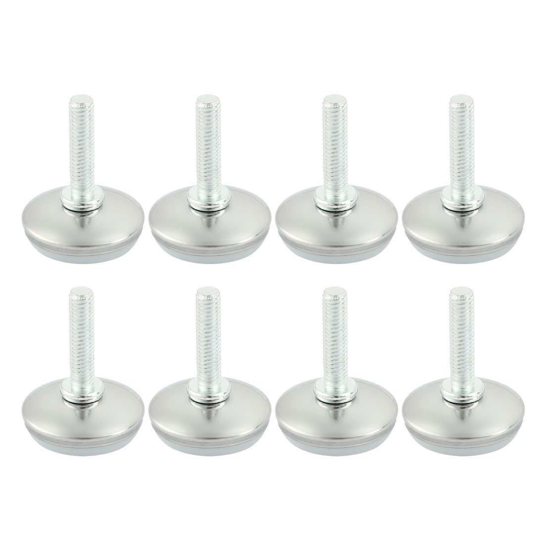 M8 x 25mm Adjustable Male Threaded Leveling Foot Furniture Glide 8 Pcs