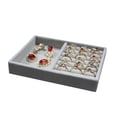 thumbnail image 3 of Jewelry Display Tray Store Display Bracelets Case Gray Earrings Organizer Gift Ring Plate 1 Slot, 3 of 4