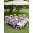 thumbnail image 4 of Outdoor Tablecloth with Umbrella Hole for Patio/Picnic/Party/Camping, Purple Boho Waterproof Table Cloth Rectangle Table Cover Washable, Vintage Ethnic Tribe Abstract Art (54"x 80"), 4 of 8