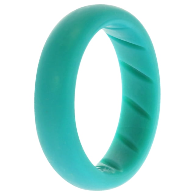 Anillo de boda BR sólido de silicona - Básico-Turquesa de ROQ para mujer - Anillo de 6 mm