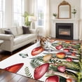 thumbnail image 2 of Large Area Rugs for Living Room Bedroom, Red Mushrooms 8'x10' Rug Washable Carpet Runner Indoor Outdoor, Spring Forest Leaves Butterfly Plants Non Slip Floor Mats Rug for Kitchen, Patio, 2 of 8